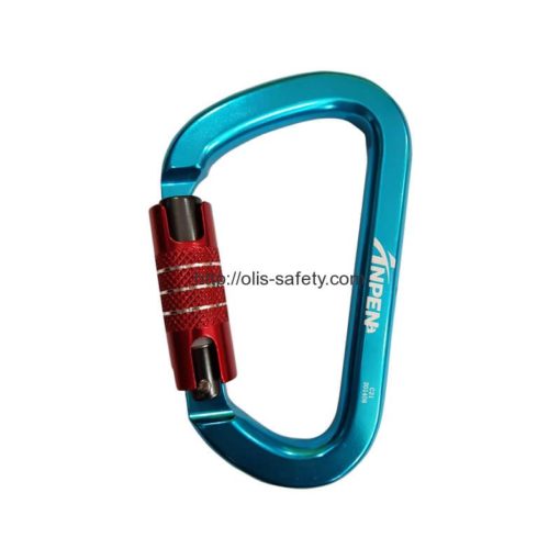 Aluminum D-shape twist lock carabiner C21