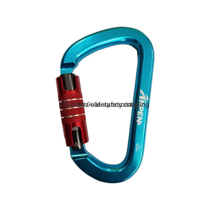 Aluminum D-shape twist lock carabiner C21 - Olis Safety